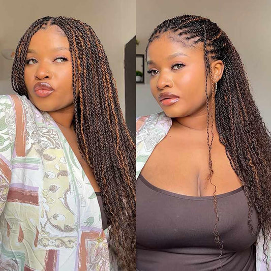 QVR Afro Kinkys Bulk Human Hair for Dreadlock Extensions Repair Locs 50 Gram/Pack,Auburn Brown Color 18 inches Mini Twist Braiding Afro Kinky Human Hair for Locs