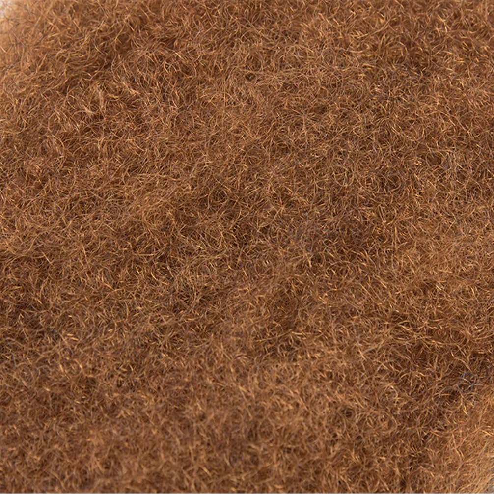 QVR Afro Kinkys Bulk Human Hair for Dreadlock Extensions Repair Locs 150 Gram, Dark Brown 14inches Mini Spring Twist Braiding Afro Kinky Human Hair for LocKs
