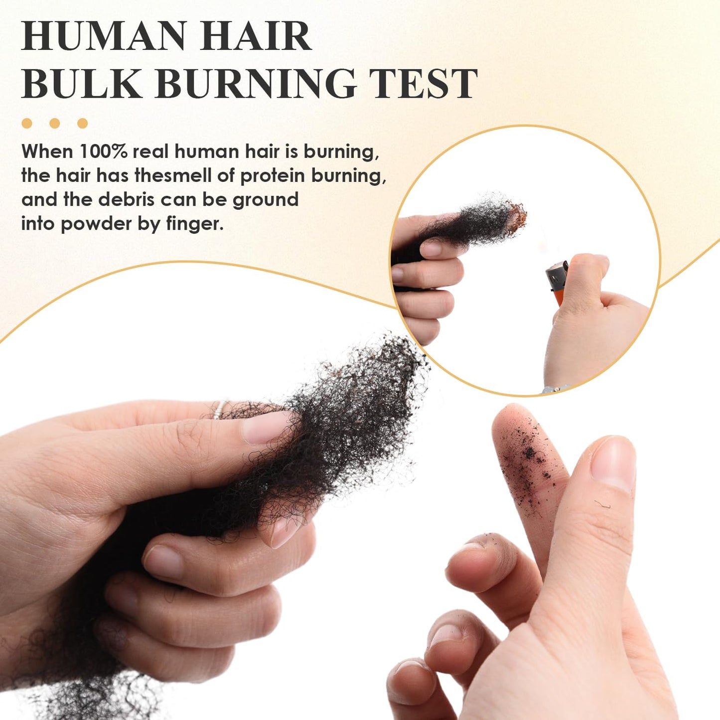 Afro Kinkys Bulk Human Hair 3 Pack 150g,Afro Kinky-Curly Human Hair Bulk Hair Bulk Human Braiding Hair for Dreadlock Extensions Repair Locs,Twist Afro Kinky Twist Extensions (14 Inch,50g/Pack)