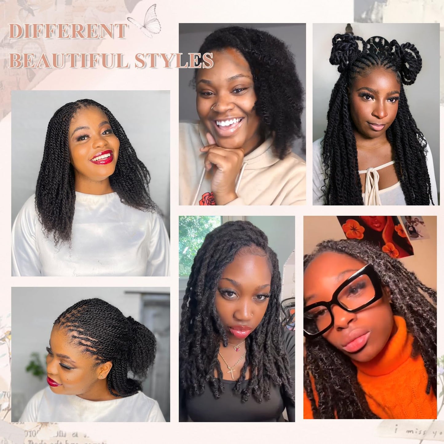 Afro Kinkys Bulk Human Hair 3 Pack 150g,Afro Kinky-Curly Human Hair Bulk Hair Bulk Human Braiding Hair for Dreadlock Extensions Repair Locs,Twist Afro Kinky Twist Extensions (14 Inch,50g/Pack)