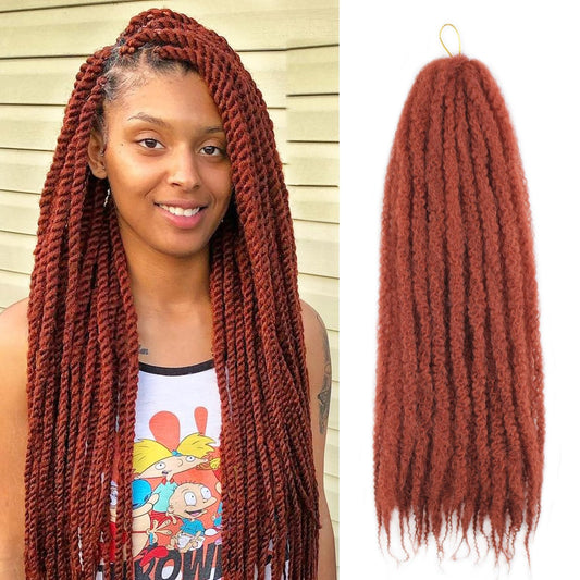 Vustbeauty Marley Twist Braiding Hair 24 Inch Marley Twist Hair Long Cuban Twist Hair 8 Packs Afro Kinky Curly Twist Crochet Hair Synthetic Marley Hair Extensions (24 Inch 8packs, 1B)