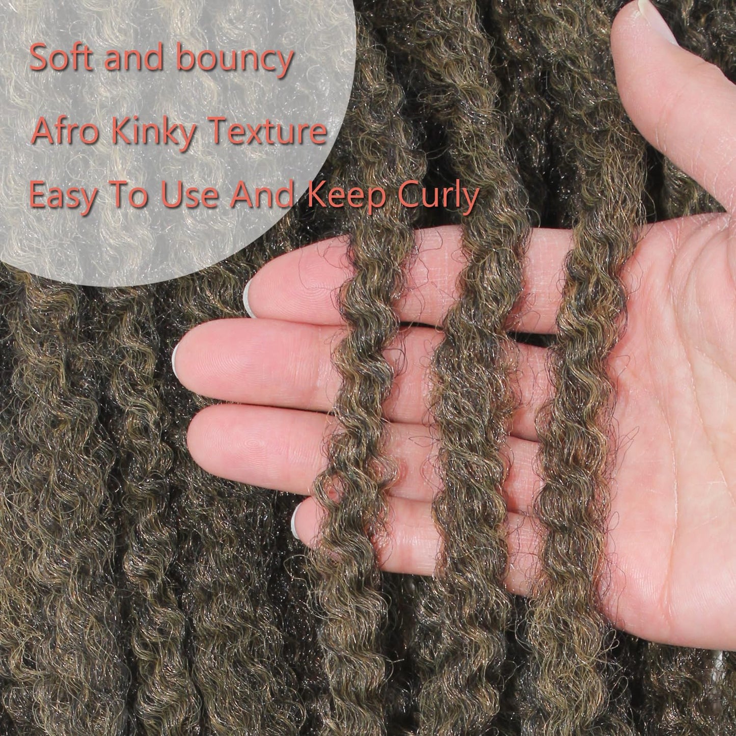 Vustbeauty Marley Twist Braiding Hair 24 Inch Marley Twist Hair Long Cuban Twist Hair 8 Packs Afro Kinky Curly Twist Crochet Hair Synthetic Marley Hair Extensions (24 Inch 8packs, 1B)