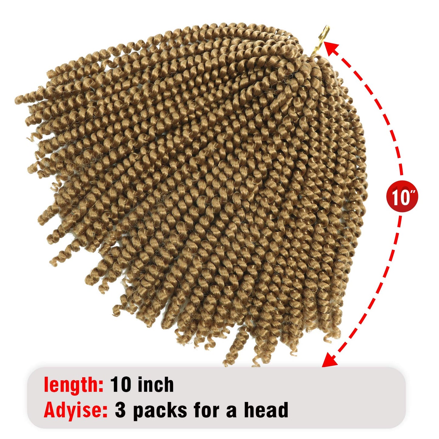 Beyond Beauty Spring Twist Crochet Hair 90strands 8 Inch Fluffy Spring Twists Braiding,Spring Twist Crochet Braids Bomb for Black Women (1B)