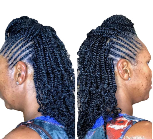 Feed-in-braids/lemonade hairstyle